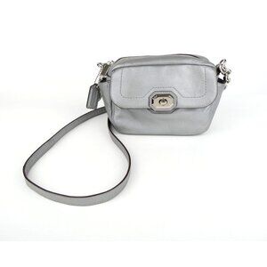 Coach Silver Leather Crossbody F24843